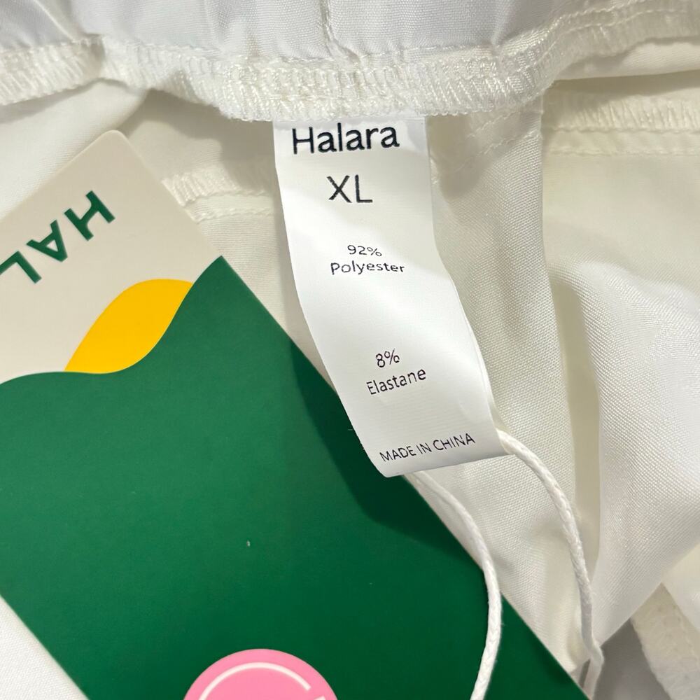 NWT Halara Women’s High-Rise Elastic Waist Yoga Shorts White XL 3” - Picture 5 of 5